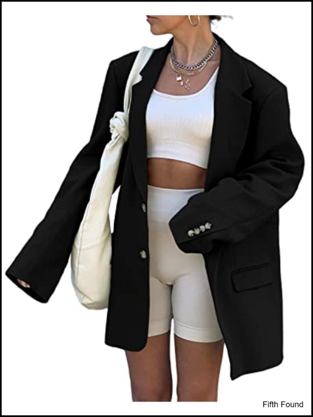 Grlasen Women's Oversized Blazer Long Sleeve Lapel Open Front Jacket